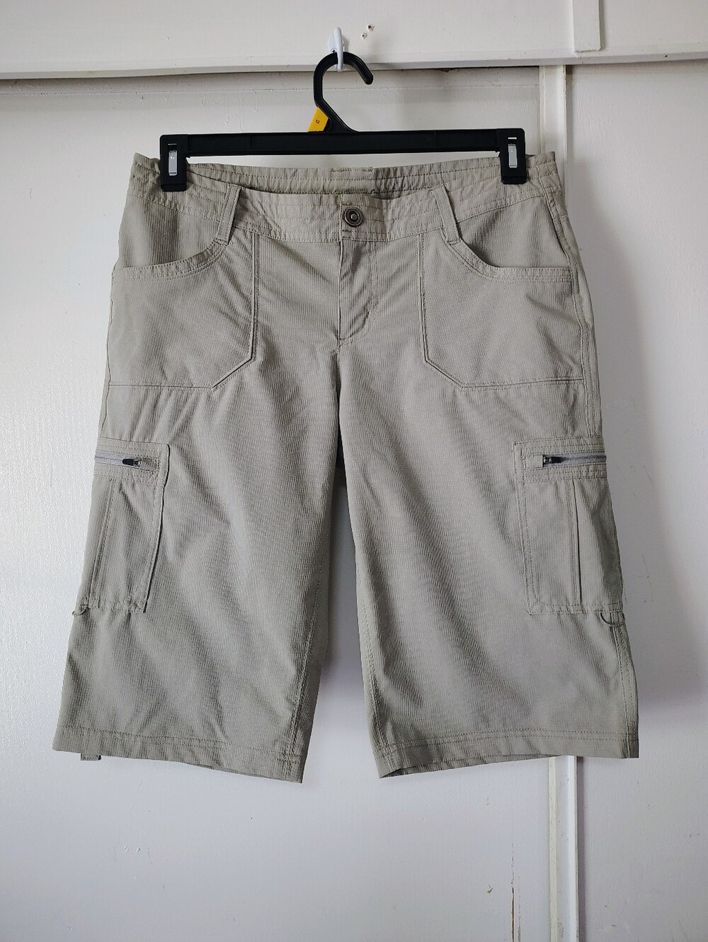 KUHL Horizon Women's Outdoor Hiking Cargo Shorts Roll Hem Stone color size 10. - Picture 2 of 15